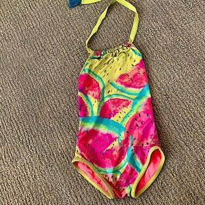 A beautiful, tropical swimsuit for girls. Perfect for beach and pool parties!